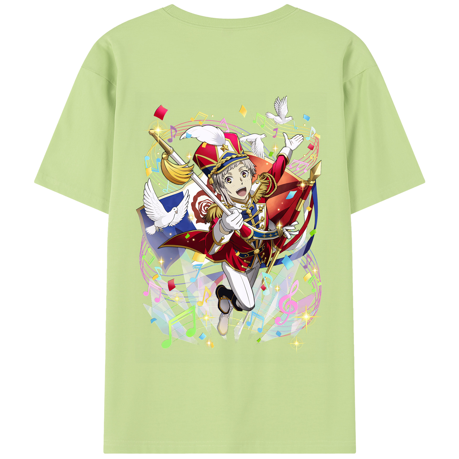 （画像用） 文豪ストレイドッグス Bungo Stray Dogs 綿100％半袖Tシャツ（背面プリント）
